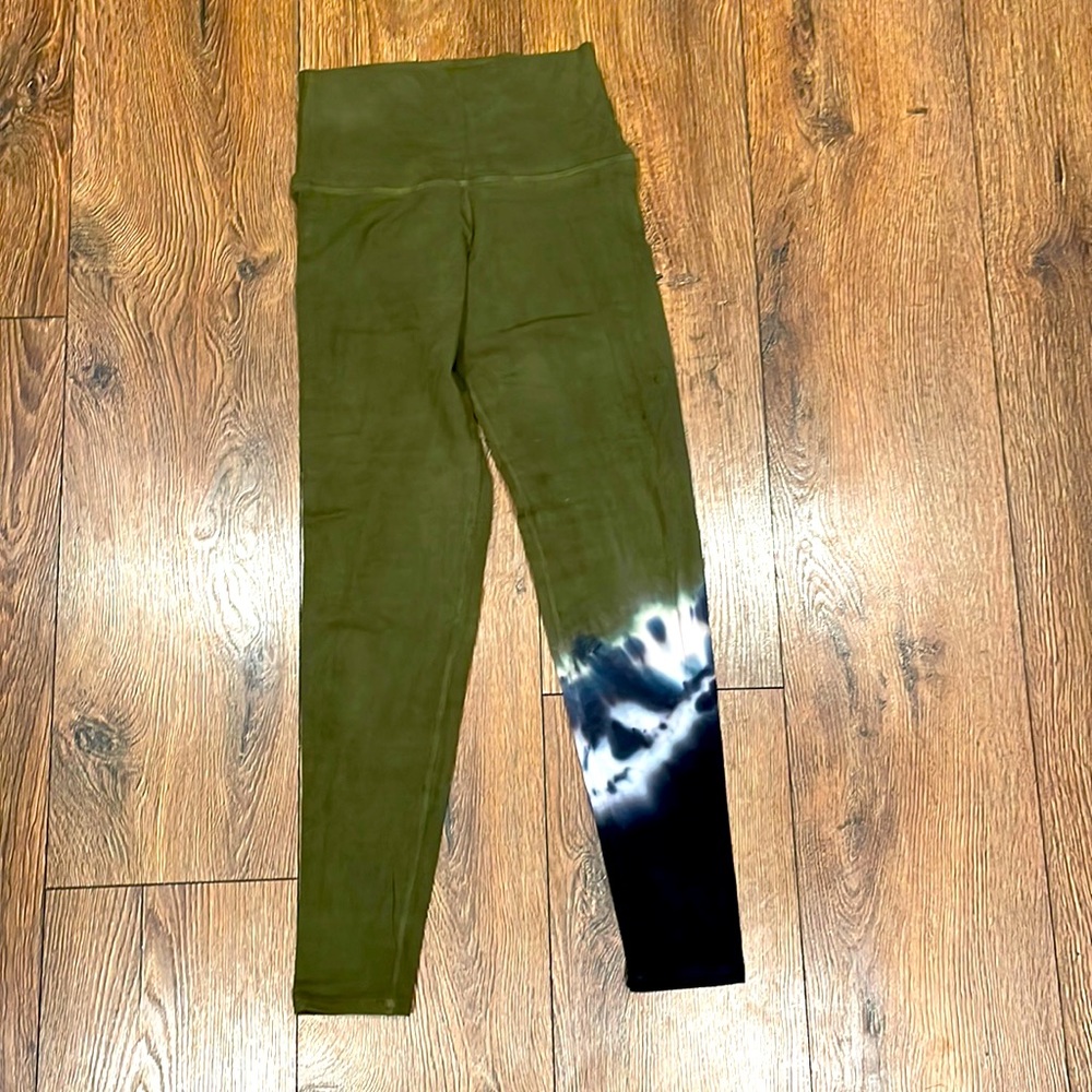 Electric and Rose Anthropologie Green Tie Dye Leggings Yoga Pants XS